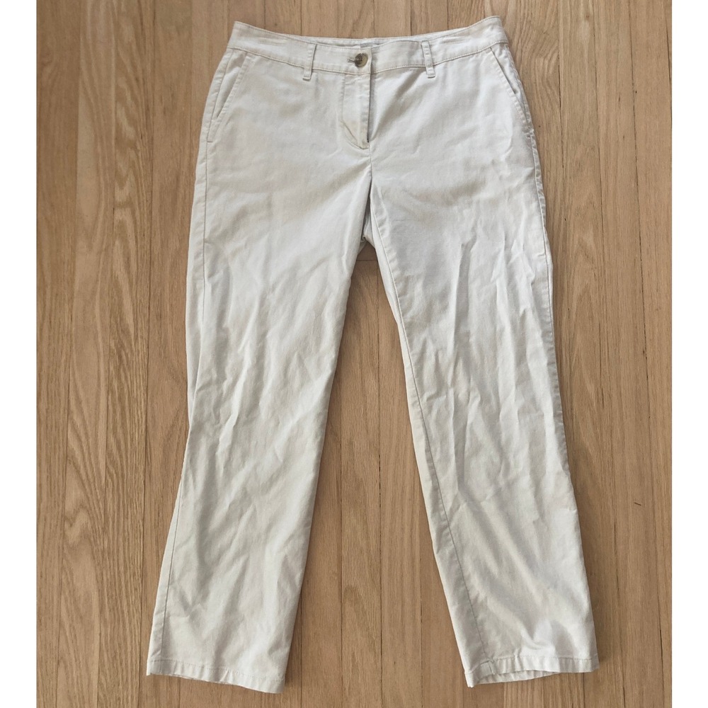 J Jill Womens 4P Off-White Ivory Cream Pants Essentials Scandi Classic Trousers